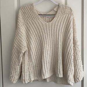 Cream knit sweater